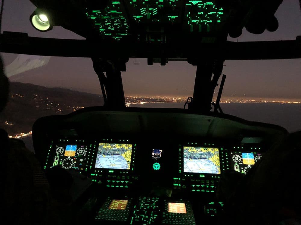 Dashboard of helicopter